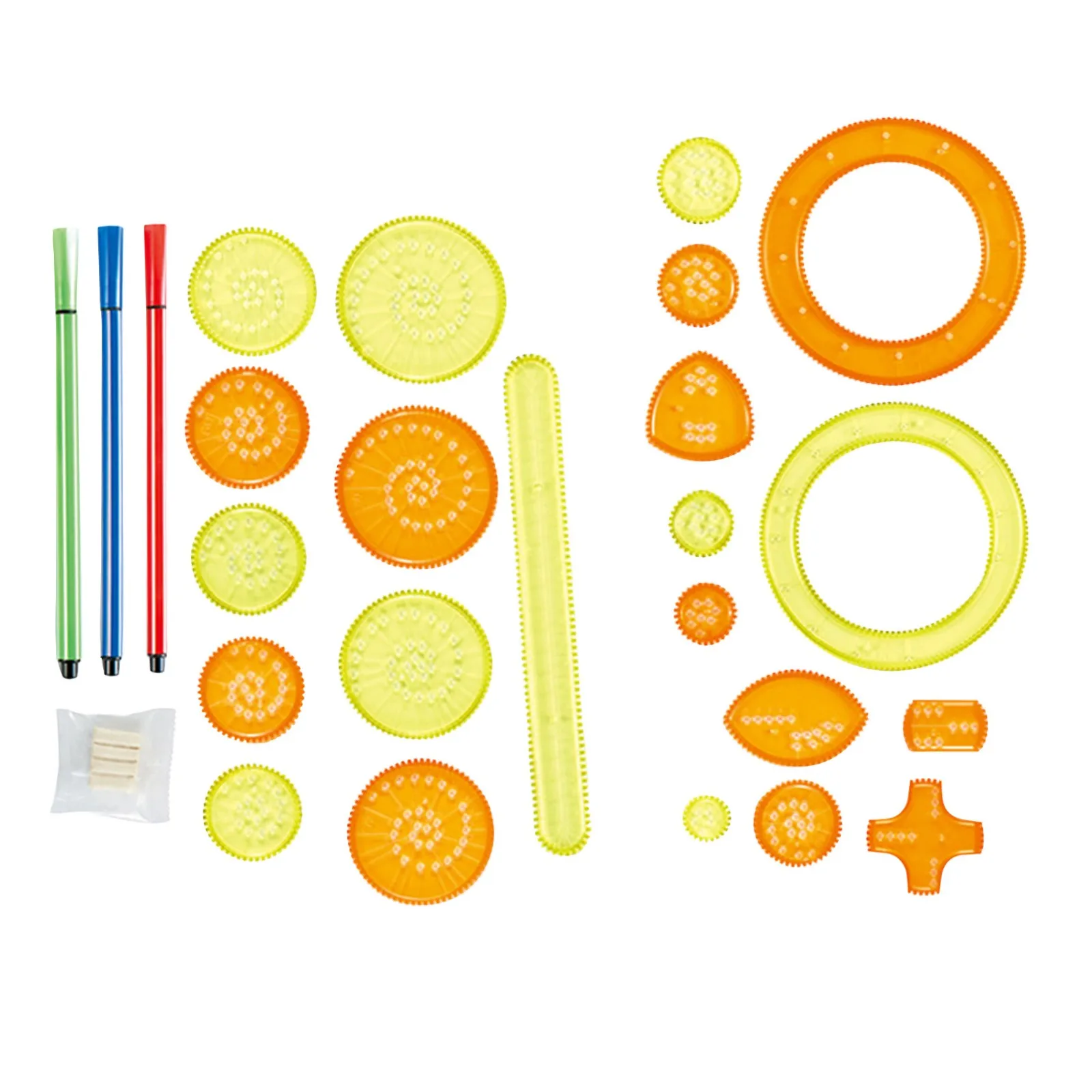 Colorful Spirograph Set Kids Magic Art Drawing Kit Geometric Template Ruler Educational Intellectual Stationery Gift view 5