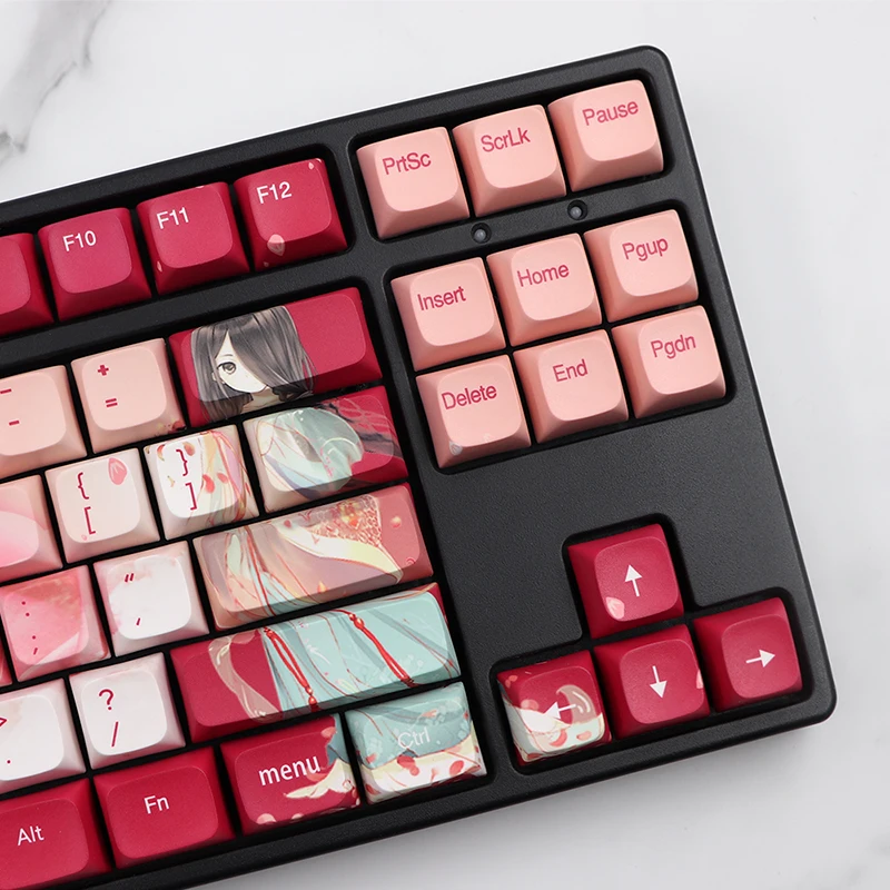 XDA Sakura keycap antico PBT sublimazione a caldo 108 tasti, adatto per 61 87104 108, ecc.