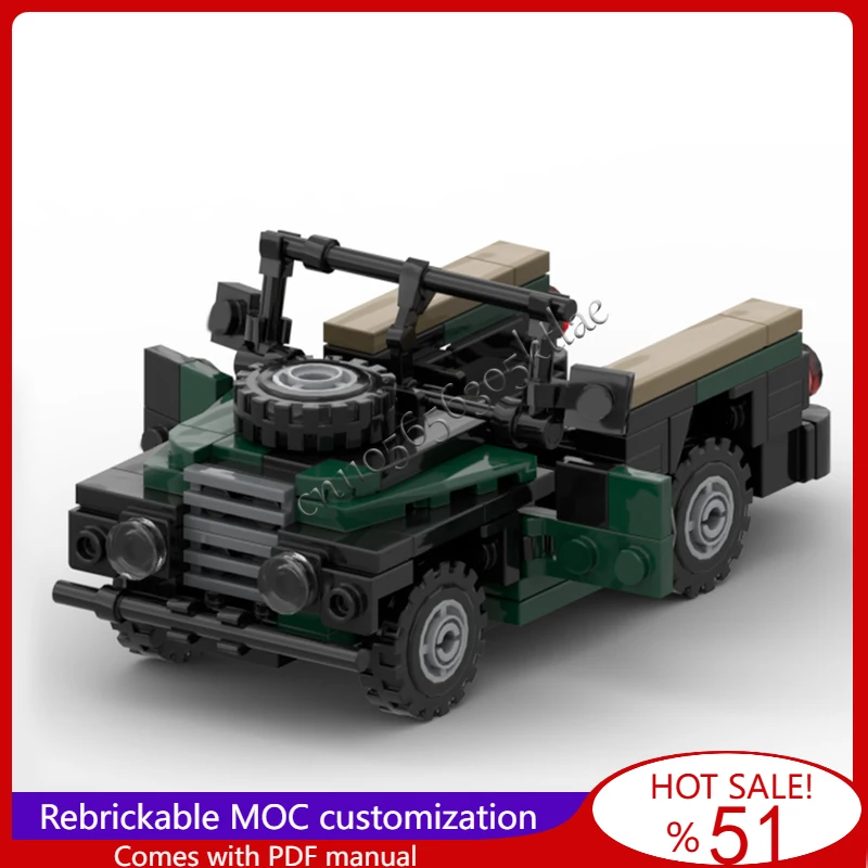 206 Parts MOC Compact Military Transport Vehicle Model Modular Building Block Technology Assembly Kid Toy Popular Festival Gifts