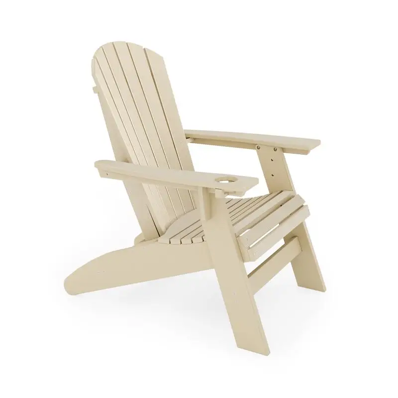 Silla Adirondack resistente de polipropileno HDPE para relajarse junto a la piscina, el patio o el jardín