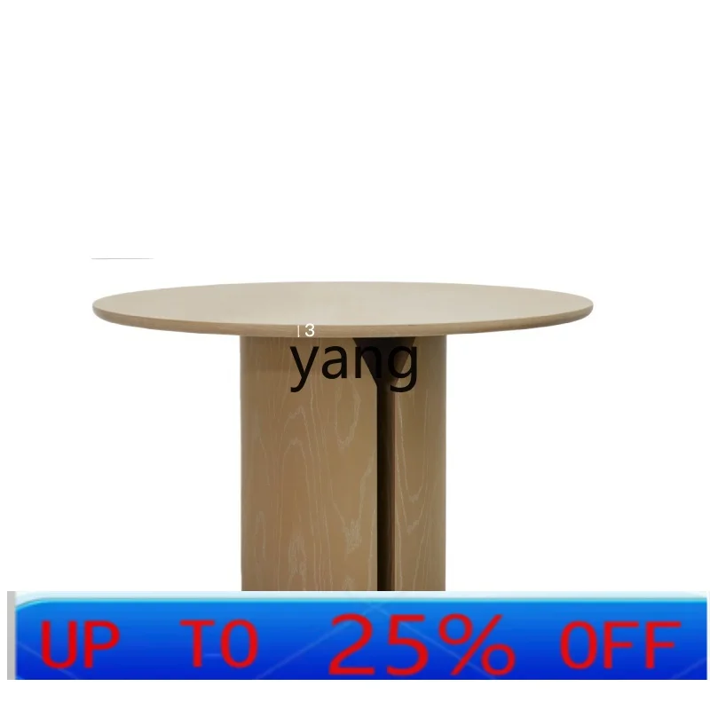 

LMM retro round table medium antique modern simple table round small apartment household high-end dining table