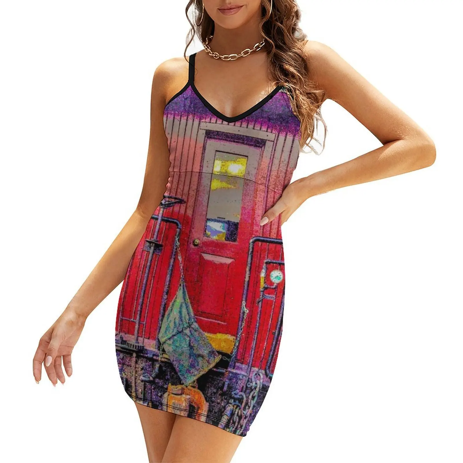 

Red Caboose - Cumbres&Toltec Railred Sling Dress women's clothing trend 2025 dress for women sensual sexy dress for women