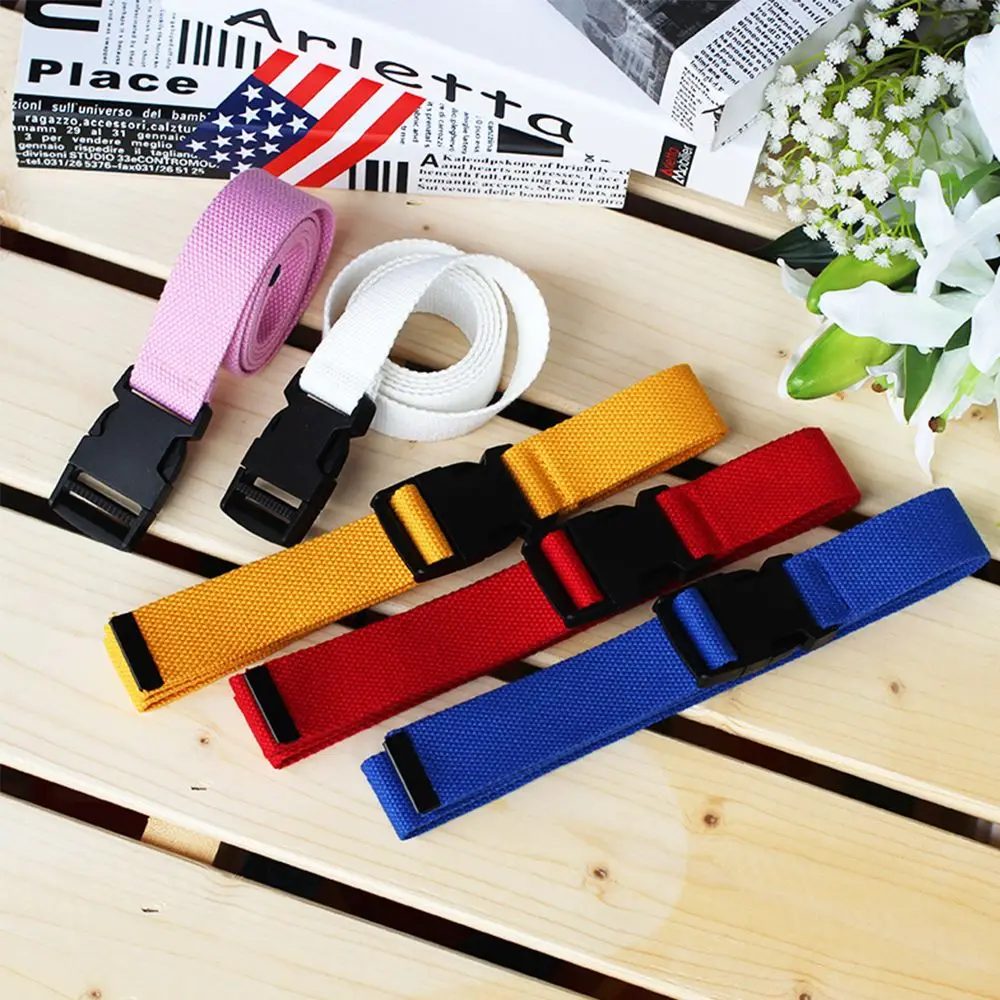 Unisex Women Nylon Canvas Accessories Multi-color Canvas Belt Waist Belt Plastic Belt Buckle Adjustable Belt