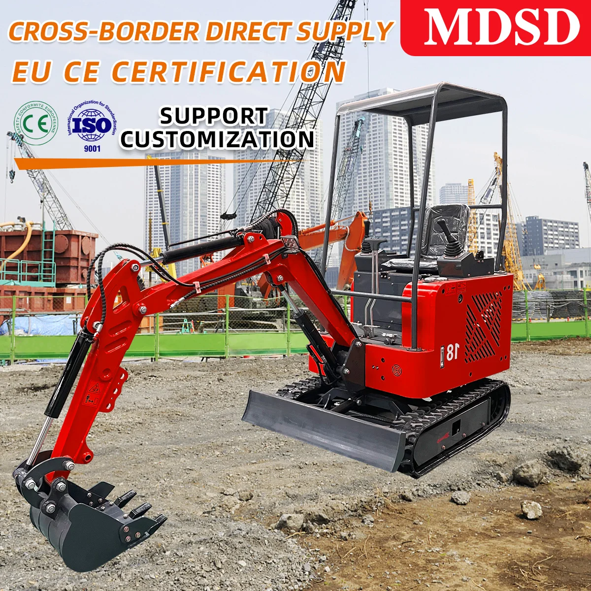 Mini escavatore di vendita calda per Kubota Ce Epa Euro 5 Mini escavatore idraulico cingolato personalizzato da 1,8 tonnellate Prezzo speciale Spedizione veloce