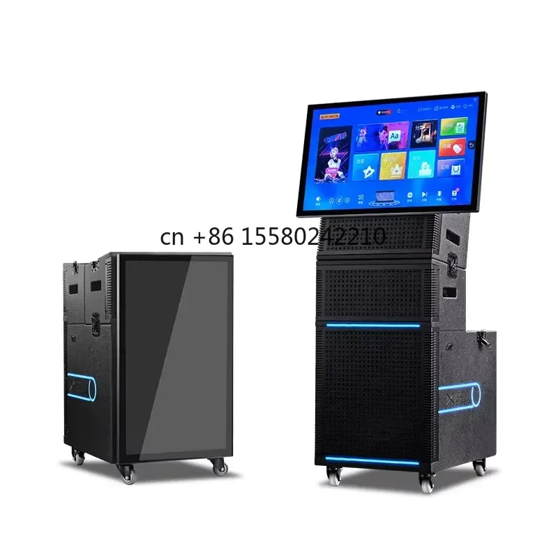 for X6 PRO Portable Speaker with Screen All in One Karaoke Machine Professional Jukebox with Display and 2 Wireless