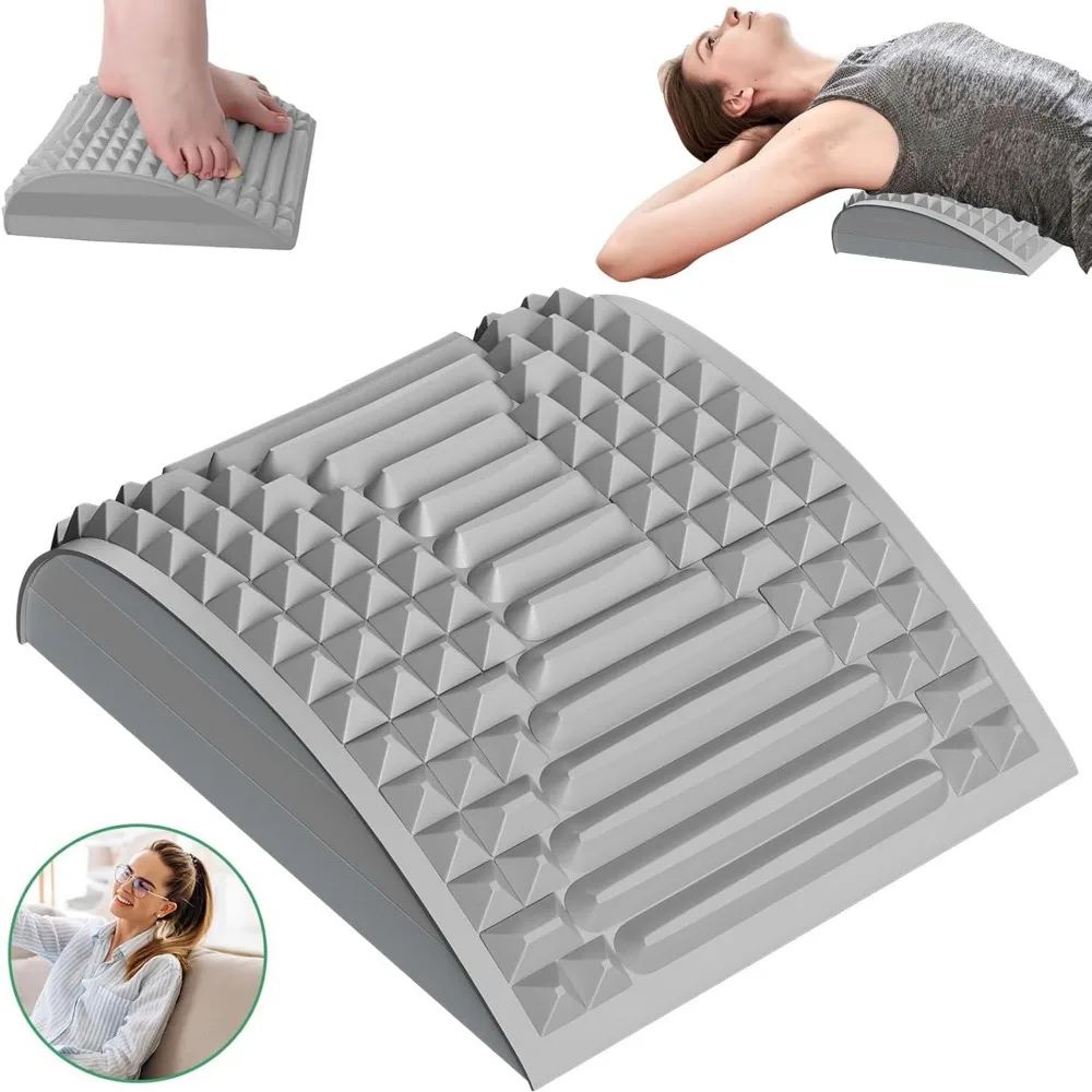Appareil d'étirement du cou et du dos, masseur lombaire relaxant pour le yoga, avec plusieurs points de massage pour apaiser les douleurs lombaires