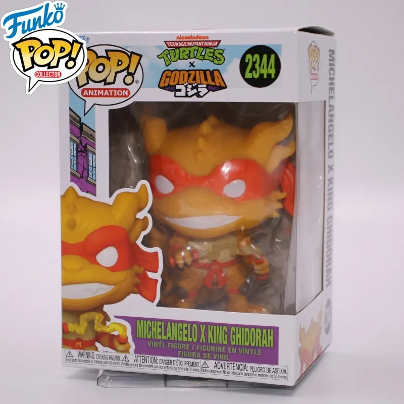 

Funko Pop Godzilla X Teenage Mutant Ninja Turtles Leonardo Raphael Vinyl Figure Movie Figurine Desktop Collectible Toy Gift