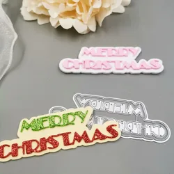 Metal Cutting Dies English Word Merry Christmas Die Cuts for DIY Scrapbooking Paper Card DIY Greeting Card