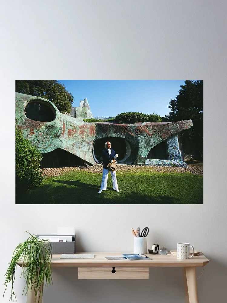 Slim Aarons 'Smeralda Architect', Print Art Canvas Poster, Living Room, Home Wall Decor Picture
