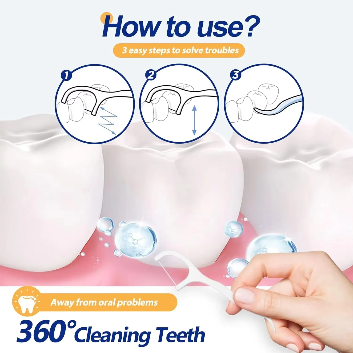 1000-2000 Uds. De hilo Dental, selecciones de hilo Dental, limpieza entre los dientes, cepillo Interdental, palillo de dientes, selección de hilo dental, cuidado de higiene bucal