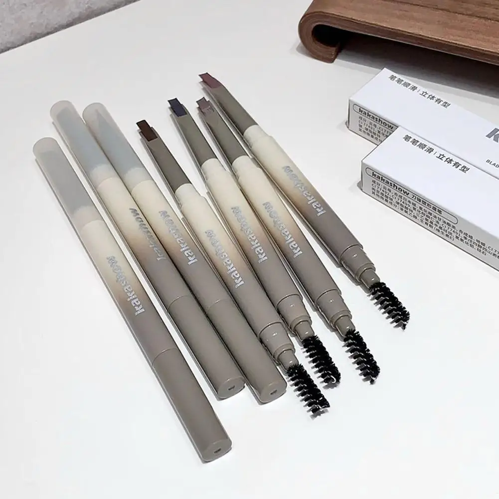1 pz Ultra Fine Matita per sopracciglia a doppia estremità Impermeabile a prova di sudore Trucco professionale per occhi a lunga durata per le donne Y4U6