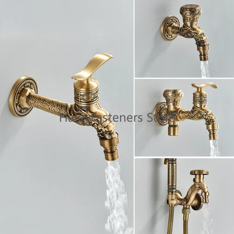 Decorative Outdoor Faucet Garden Bibcock Tap Bathroom Washing Machine /mop Faucet
