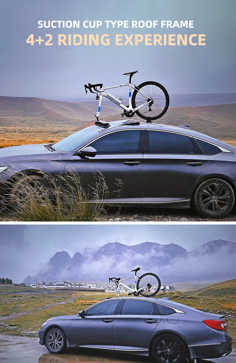 ROCKBROS Fahrrad-Auto-Racks, Fahrrad-Saugnäpfe, Dachträger, Fahrraddachhalter, schnelle Installation, MTB, Mountainbike, Rennrad, Zubehör – Detail 7