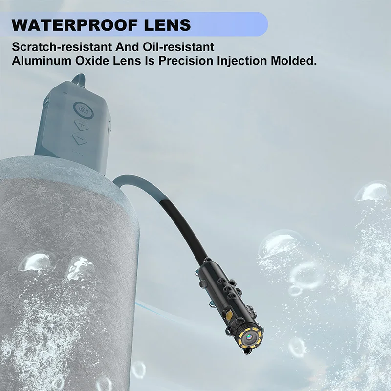 كاميرا المنظار واي فاي آيفون أندرويد 1080P HD المزدوج الثلاثي عدسة كابل صلب مقاوم للماء التفتيش المجاري كاميرا Borescope للسيارة