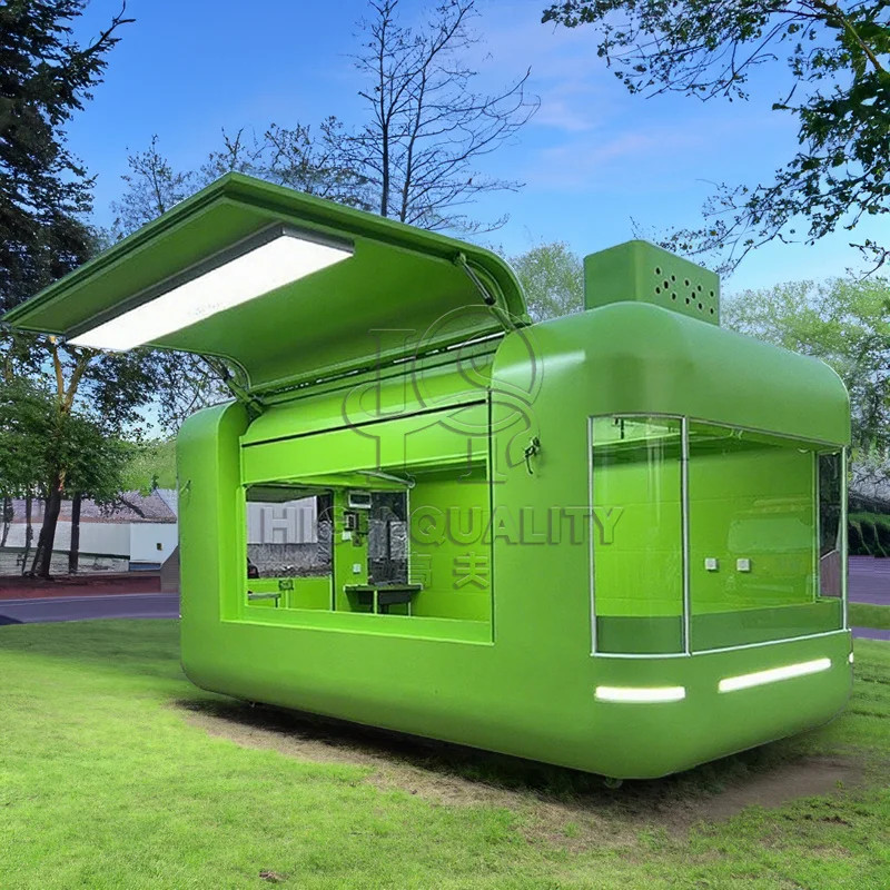 Design Fast Food Vending Cart Mobile Snack Food Truck EEC CE Certified Beverage Trailer Fully Equipped Food Cart
