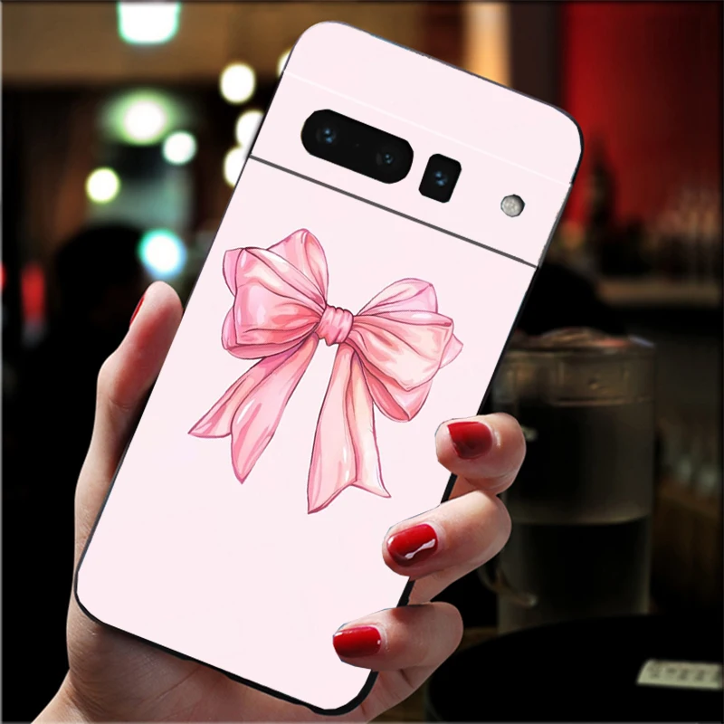 الوردي ربطة القوس فيونكة Carcasa Funda جراب هاتف لجوجل بكسل 10 9 برو XL 9A 8 7 6 برو بكسل 8A 7A 6A بكسل 8 7 6 5 #5