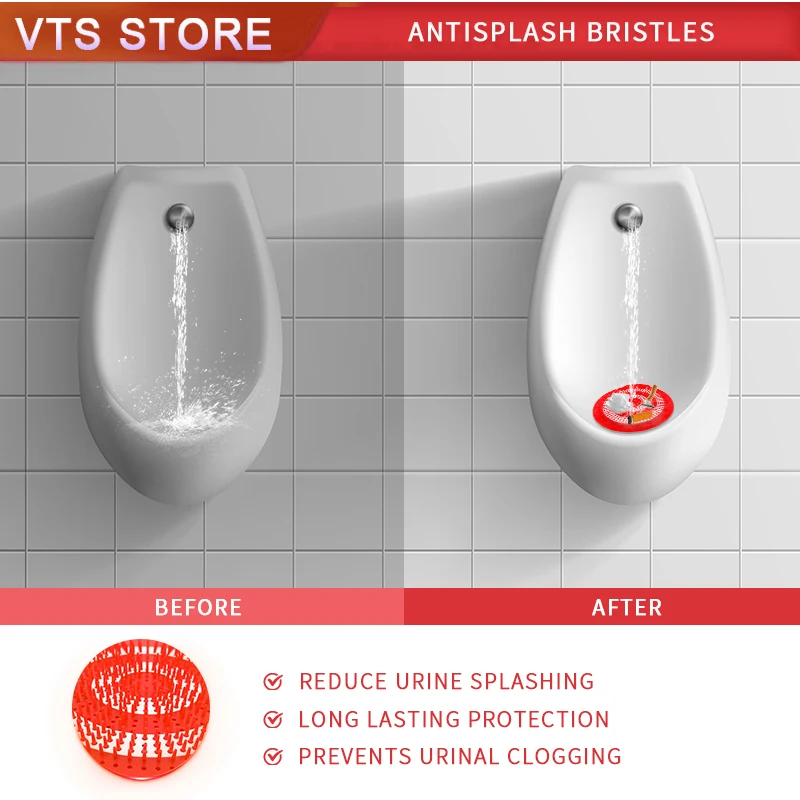 2 buah kemasan Bullseye Urinal layar tikar pewangi dua warna Target tipe anti-percikan Pria Toilet EVA Urinal kue udara segar