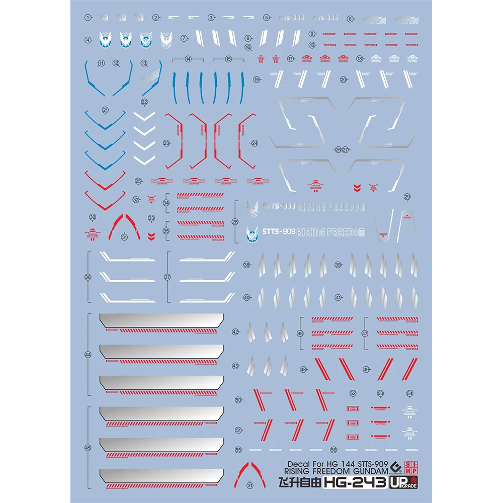 EVO Water Decal For 1/144 HG Rising Freedom Model Auxiliary Materials High Precision Decals Plastic Model Detail-up Signs