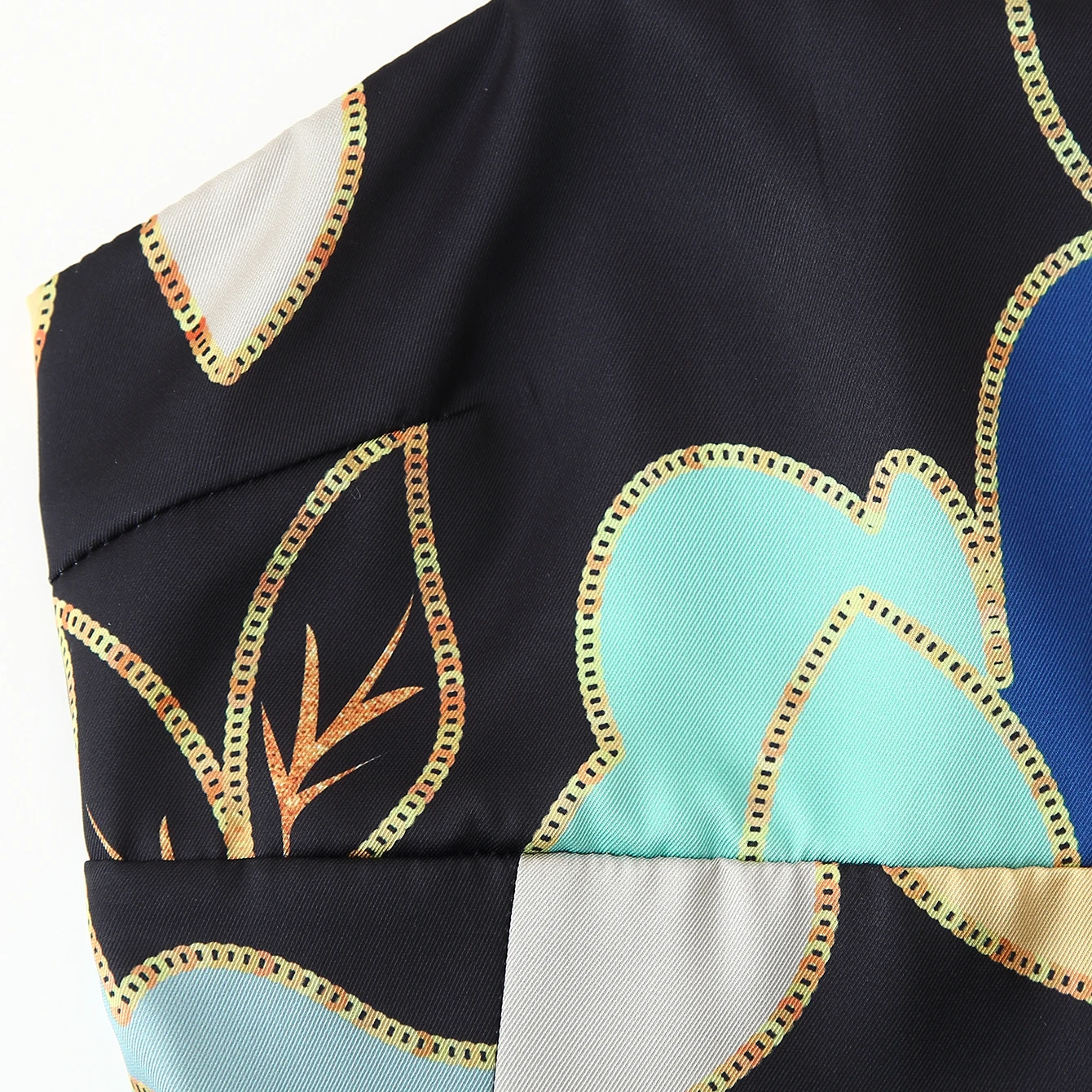 ZBZA Spring New Women's Faion Design Satin Print Dr Ele High Waist Svel Polyester Mid-Length Gown Summer Dr