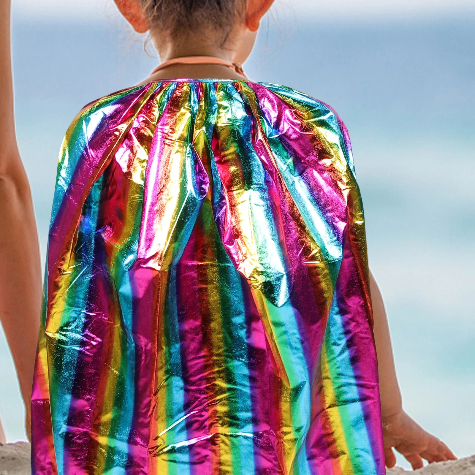 

Halloween Party Cloak Celebration Cosplay Costume Rainbow Shawl Performance Prop Stylish Attractive Decoration