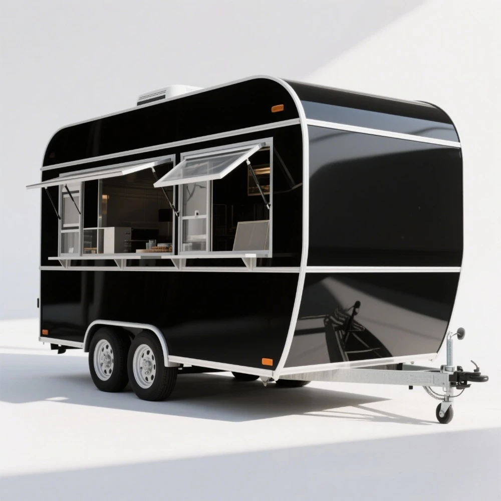 Coffee Trailer Truck Mobile Coffee Shop Ice Cream Stand Food Truck Outdoor Cocktail Station for Franchise Convenient Solution