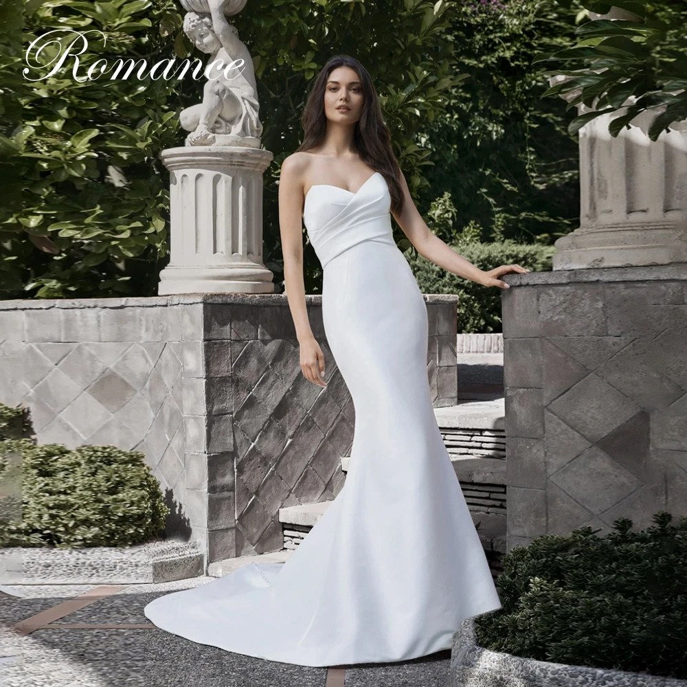 

Классические плиссированные свадебные платья русалки с v-образным вырезом, женские 2026, свадебное платье без рукавов с пуговицами и открытой спиной, Vestidos De Novia по индивидуальному заказу