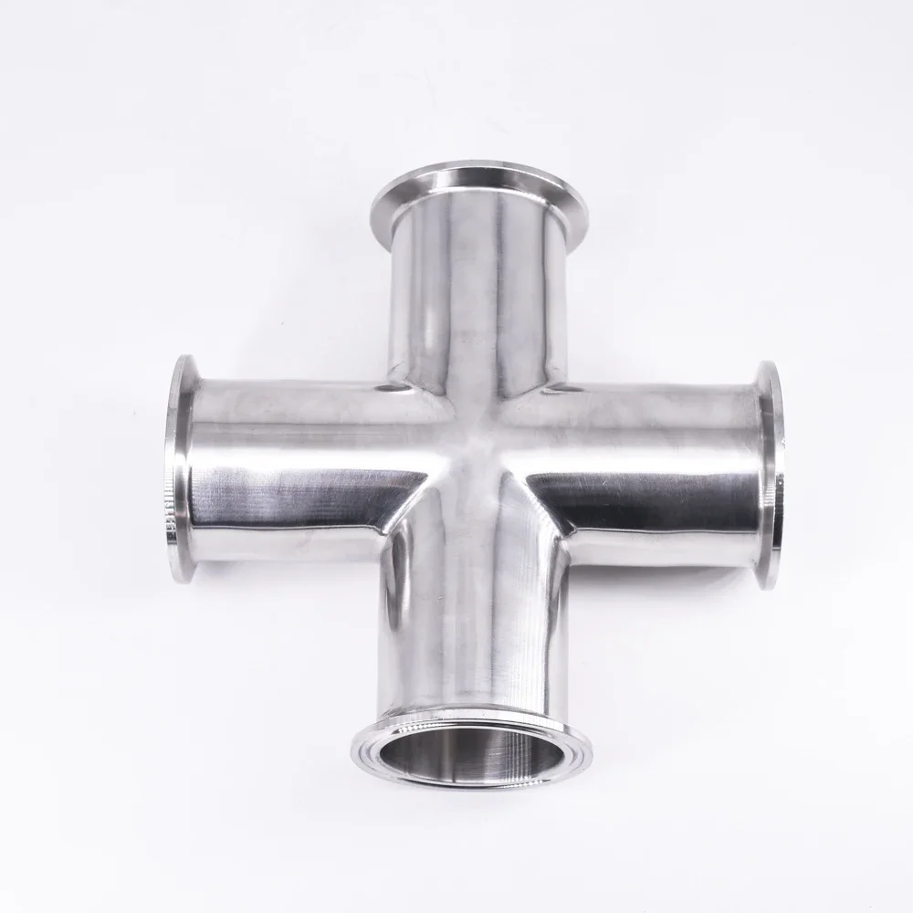 51mm tubo od x 2 "tri braçadeira cruz 4 maneiras divisor sus 304 inoxidável encaixe sanitário fermentação caseira cerveja vinho