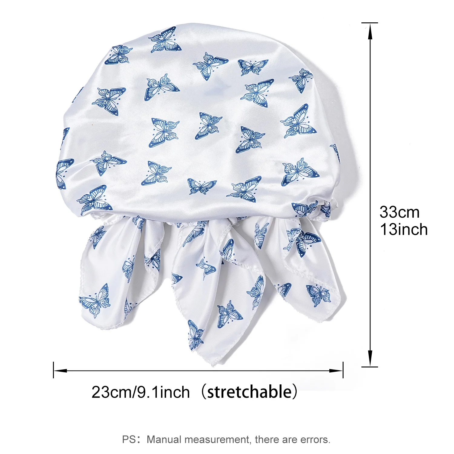 Neue Frauen Luxus Satin Schlafmützen Nachtschlaf kappen Damen Headwrap gedruckt Stretch Beanie Cap Haarpflege Kopf bedeckung – Detail 2