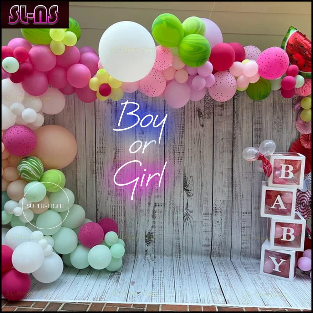 

Boy or girl neon sign, Baby shower neon light, Boy or girl sign for gender reveal, Gender reveal party sign led sign 30x40cm