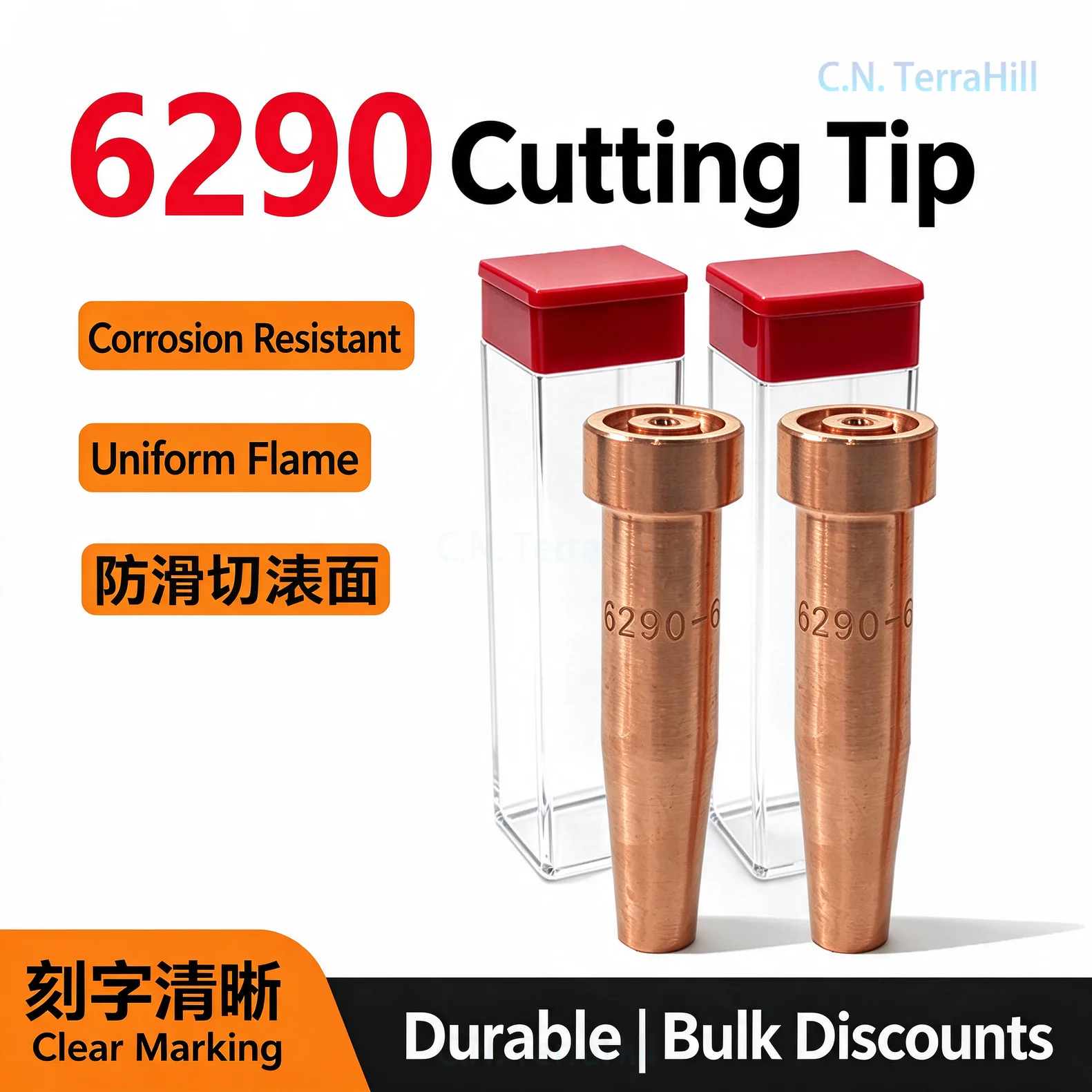 Copper Cutting Nozzle 6290 American Style Acetylene Oxygen Welding Cutting Torch Tip Replacement Part
