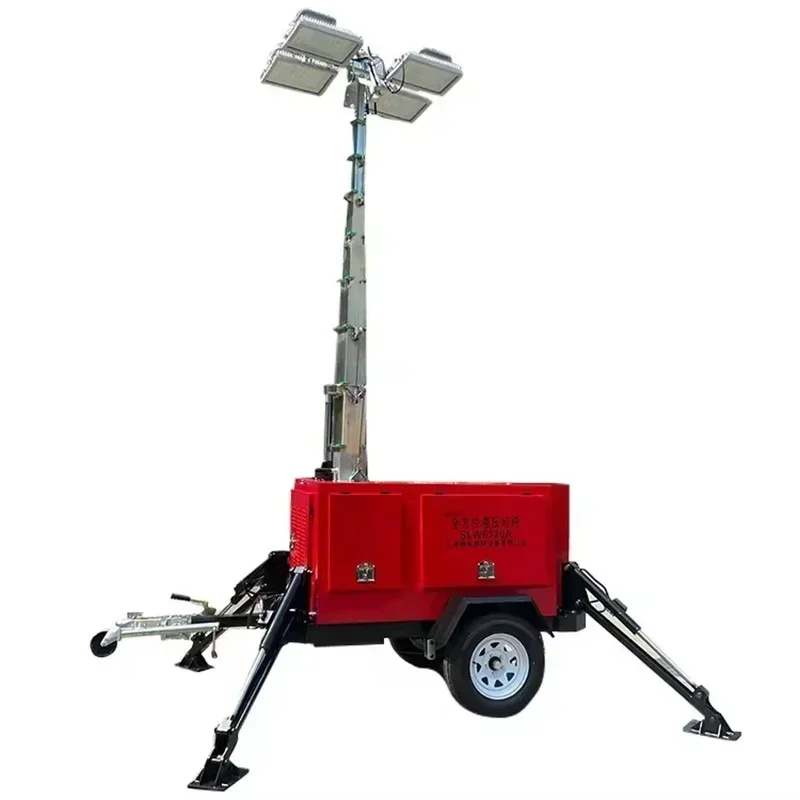 Portable Telescopic Light Tower Construction Portable Light Tower Industrial Light Tower Trailer Emergency Lighting Russia