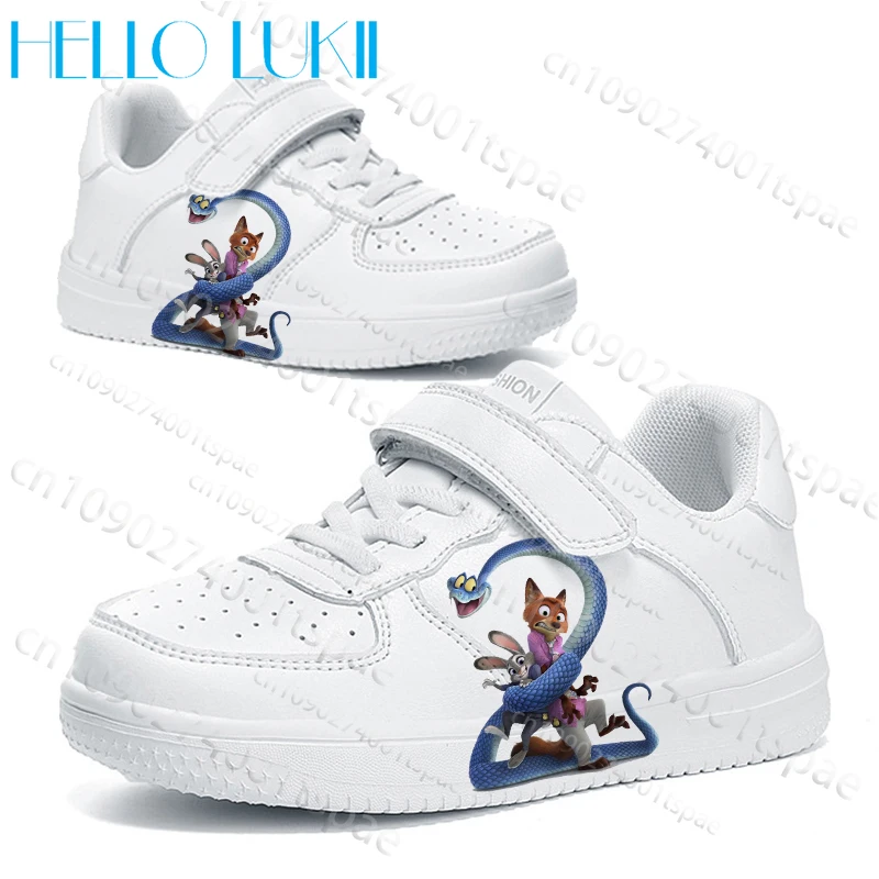

Zootopia 2 Theme series Judy Nick Figure Parent child shoes man woman Lace up White Children shoes boys girls gift
