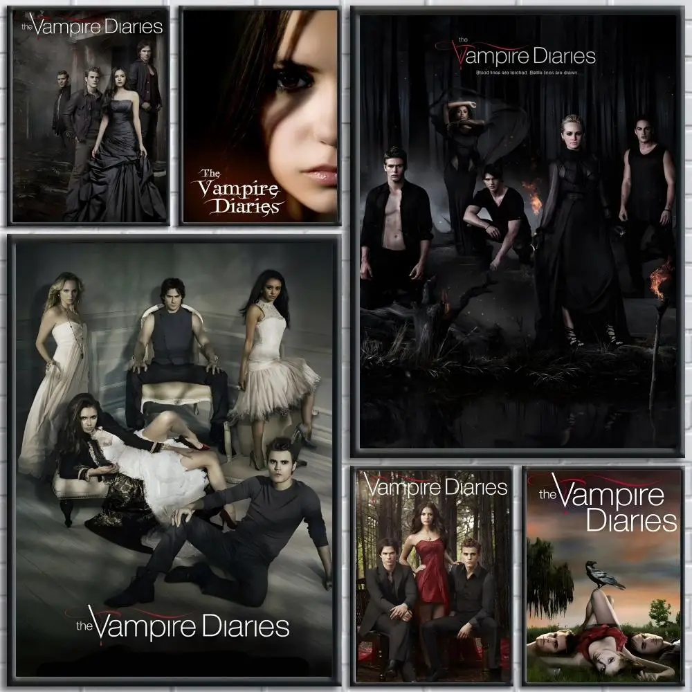 Popular TV Dramas The Vampire Diaries-S Poster Painting Prints Wall Art Picture Film Room Home Bar Cafe Decor Home  Mural