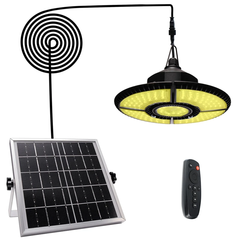 

4Heads Solar Pendant Lights With Remote Waterproof Lamp For Garden Yard Patio Balcony House Landscape