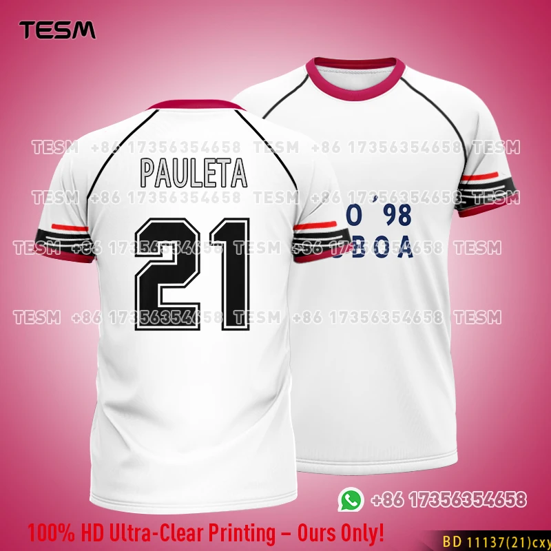 

TESM Men Breathable Striped Football Training T Shirt Lightweight Short Sleeve Sports Jersey Football Fan CommemorativeT Shirt