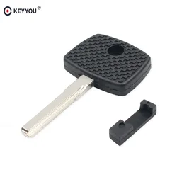 Keyyou chave escudo transponder carro auto chave fob caso escudo para mercedes para benz transponder chave capa hu64 lâmina