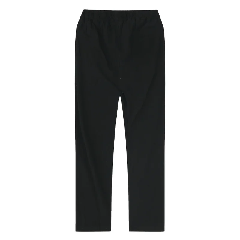 

Men's Pure Cotton Linen Casual Sports Beach Jogging Pants Solid Color Drawstring Elastic Waist Vacation Straight Pants