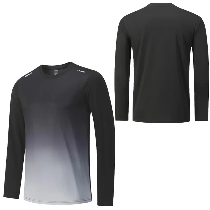 

men's long-sleeved ice silk sports, leisure training, fitness, outdoor sun protection and running set