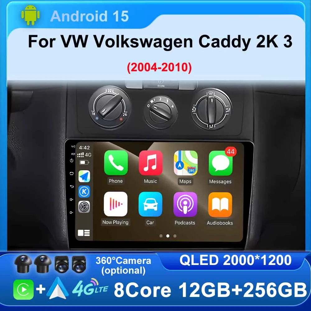 

GPS Navi Car Video Audio Multimedia Player Android OS Stereo DSP WiFi for VW Volkswagen Caddy 2K 3 2004 - 2010 10 inch Autoradio