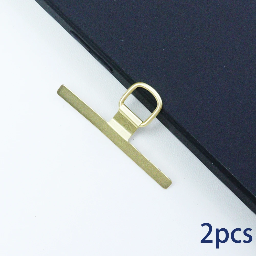 2Pcs Universal Phone Lanyard Patch Metal Safety Slim Phone Strap Accessories