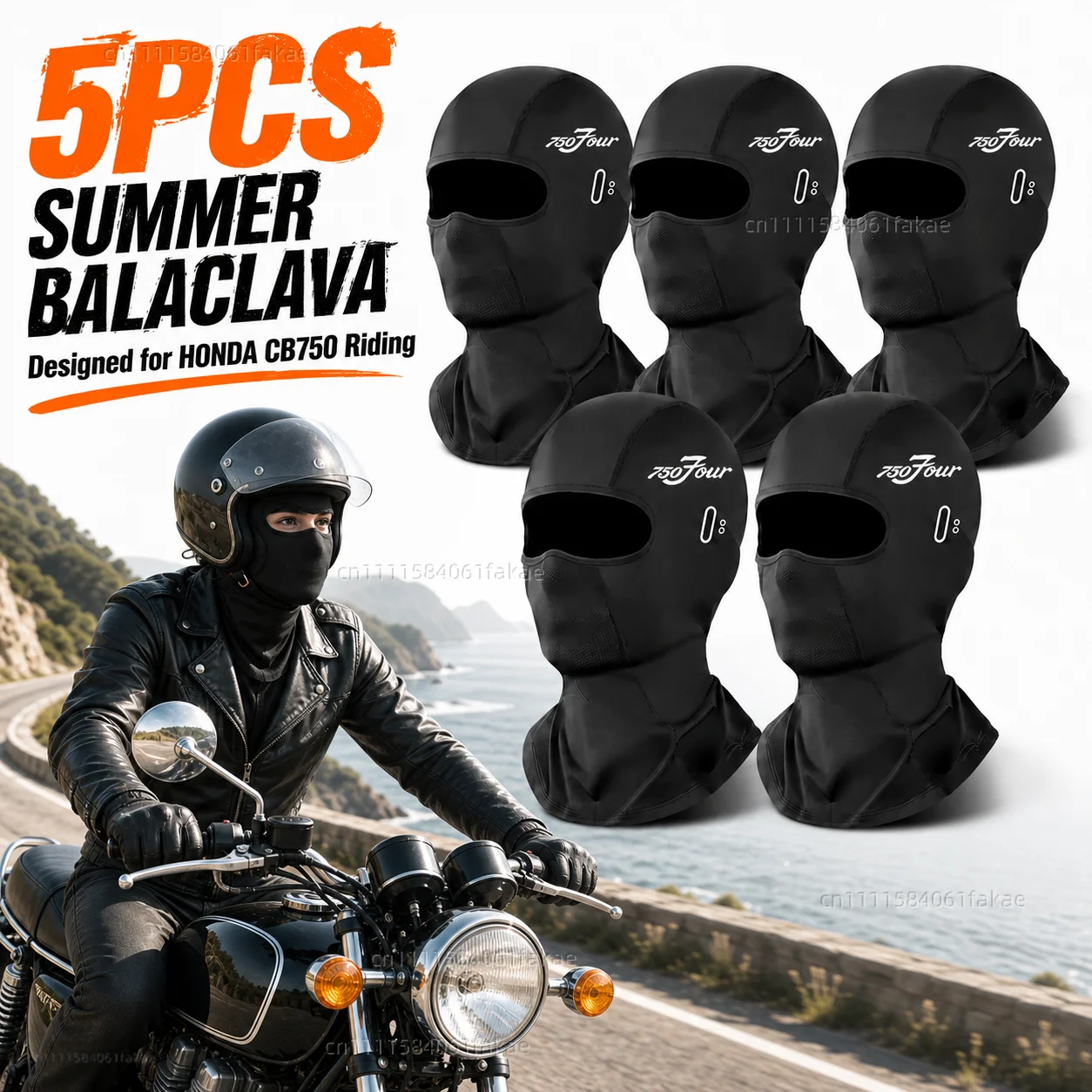 

5PCS Motorcycle Balaclava Summer UV Protection Glasses Face Breathable Hole For HONDA CB750 CB 750 HORNET 2023 Riding Gear