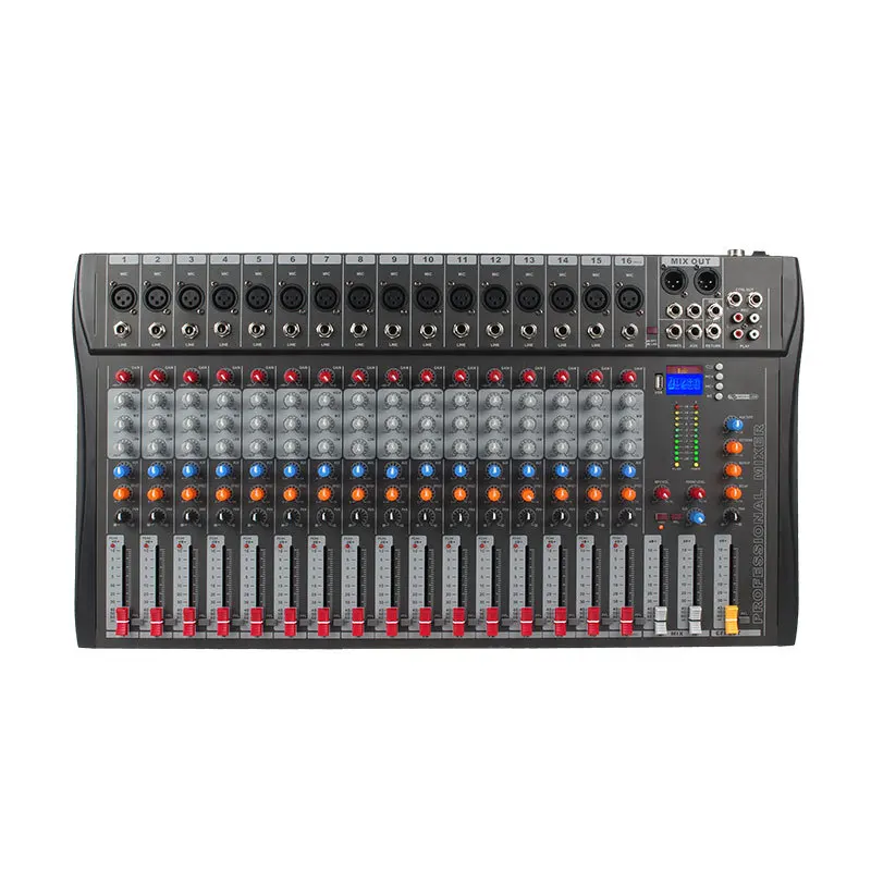 Imagem -05 - Controlador de dj Mixer Áudio Medidor de Mistura Cartão Profissional pc Digital Console Interface Profissional Equipamentos 16 Canais