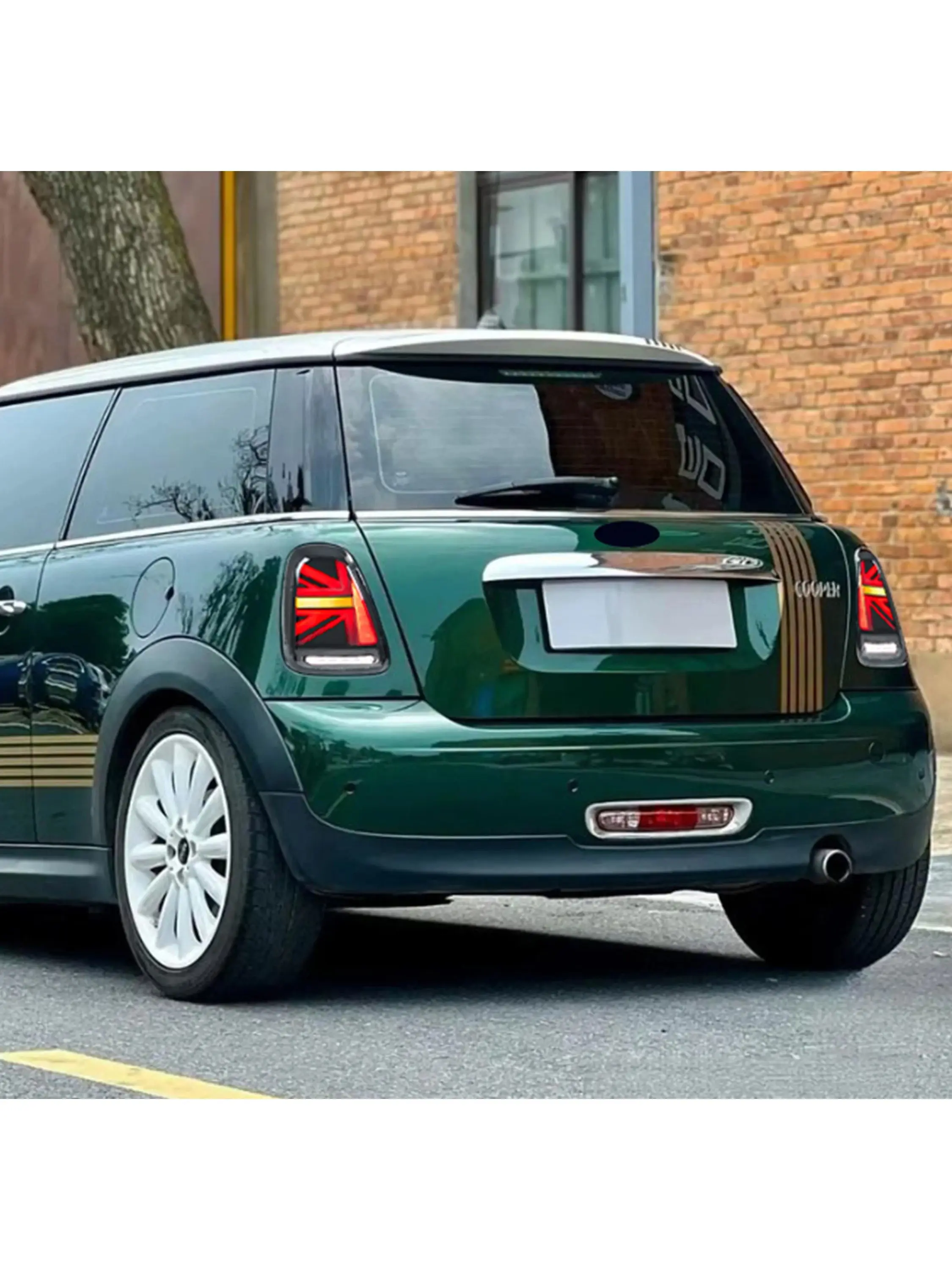 LED-Rückleuchten für Mini Cooper R56 R57 R58 R59 2007-2013 S mit sequenziellem Blinker, getönte Union-Jack-Heckleuchten-Baugruppe