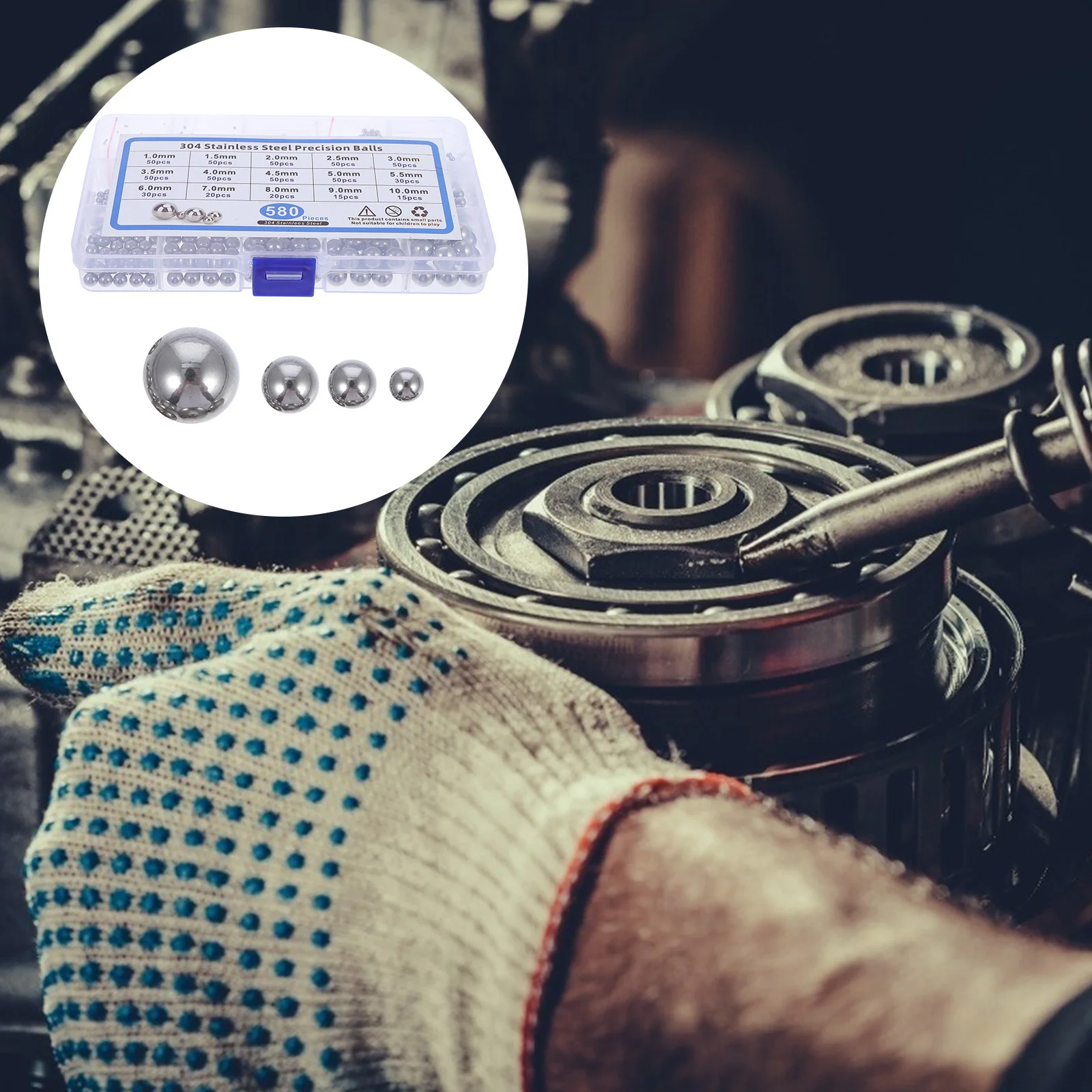 

580Pcs Stainless Steel Diameter Balls High-Quality Long-Lasting Chrome Steel Bearing Balls for Bike Equipment Valved