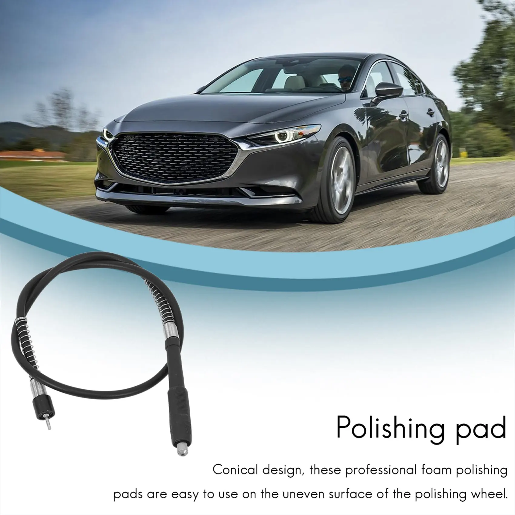 

2025+Mini Detail Polisher Shaft, Car Foam Drill Polishing Pad Kit with 5/8Inch&M14 Thread, for Rotary Tool/Polishing Machine