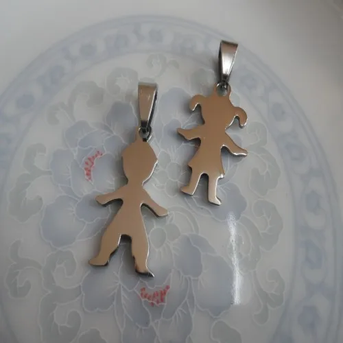 400pcs/bag (200pcs boy +200pcs girl ) BABY BOYS charms stainless steel pendant Jewelry finding for DIY High polished accessories
