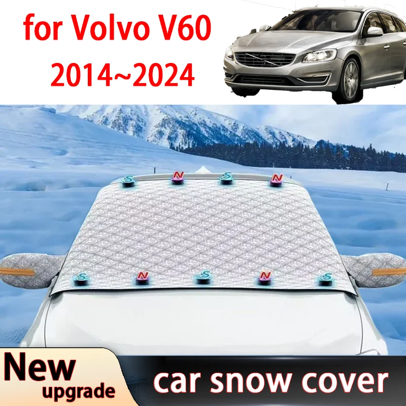 

Car Snow Shield Shade for Volvo V60 2014-2024 Outdoor Winter Front Windshield Window Freeze Frost Cover Sunshade Accessories