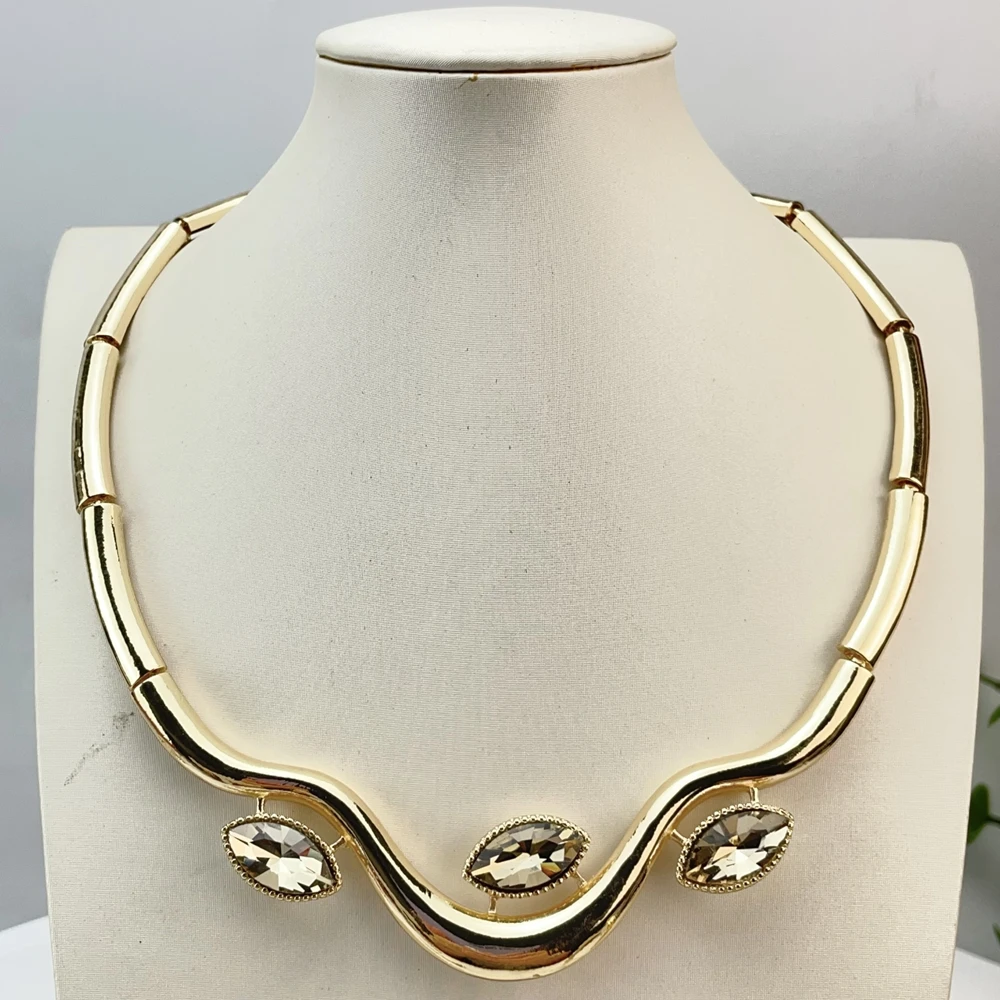 Brazilian Jewelry Sets Beautiful Simple Jewelry Bridal Jewelry for Women Wedding Gift FHK29620