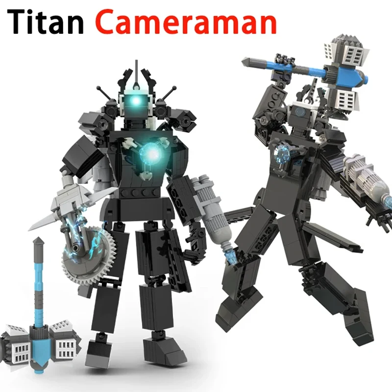 New Skibidi Toilet building Blocks Toys for Boy Titan Cameraman Tvman Drillman Clockman2.0 Assembly Bricks Toys for Kids Gift