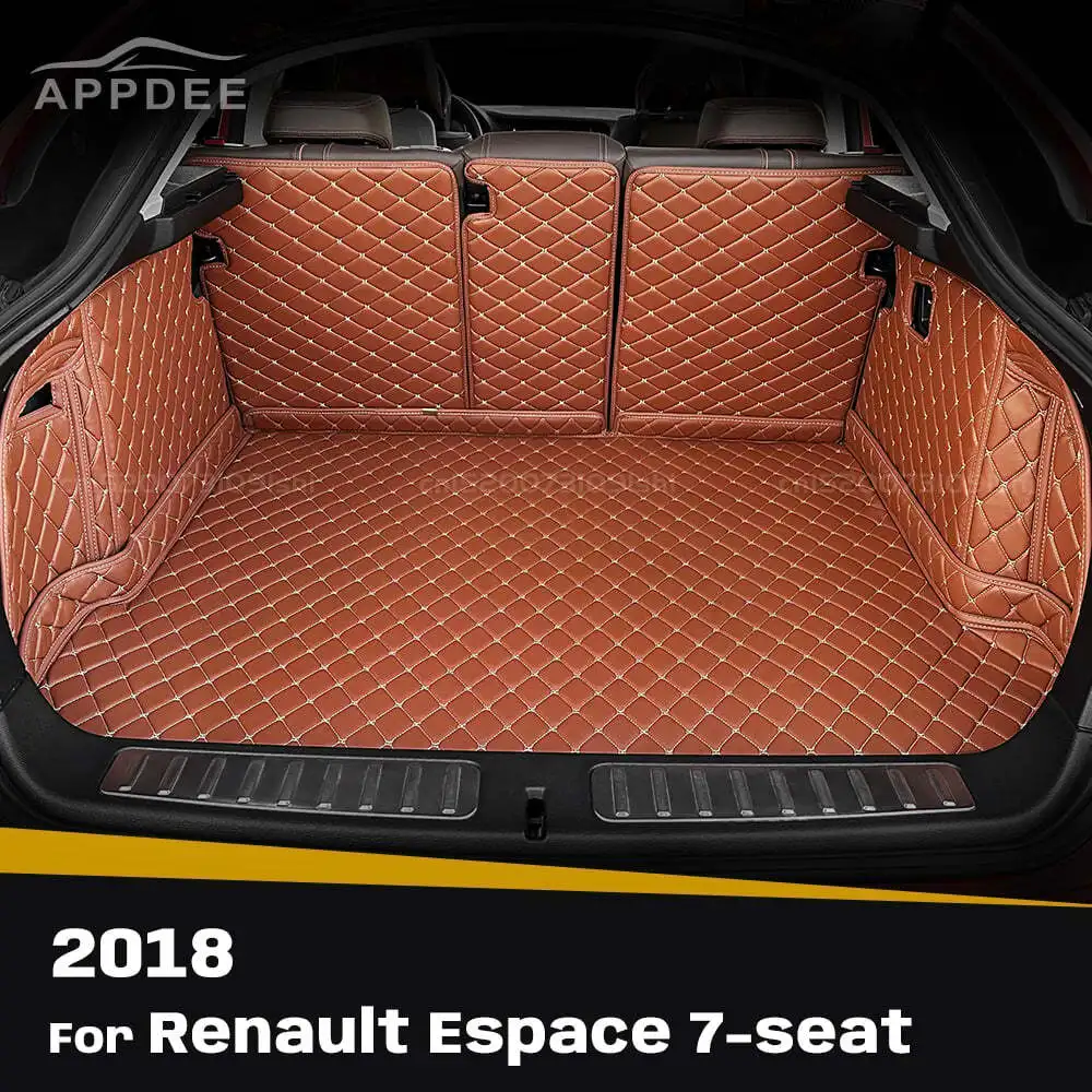 

Для Renault Espace 7 мест 2018, авто полный коврик для багажника, автомобильный антигрязный коврик, защитный коврик, грузовой вкладыш, аксессуары для интерьера